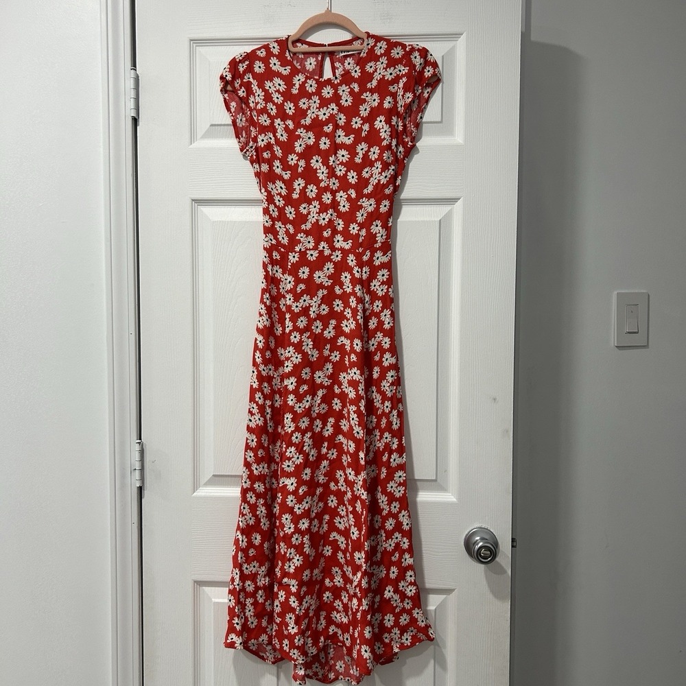 Reformation Red Floral Maxi Dress